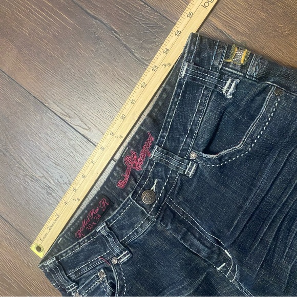 Rock and Roll cowgirl mid rise dark denim 30x34 jeans - Picture 7 of 9